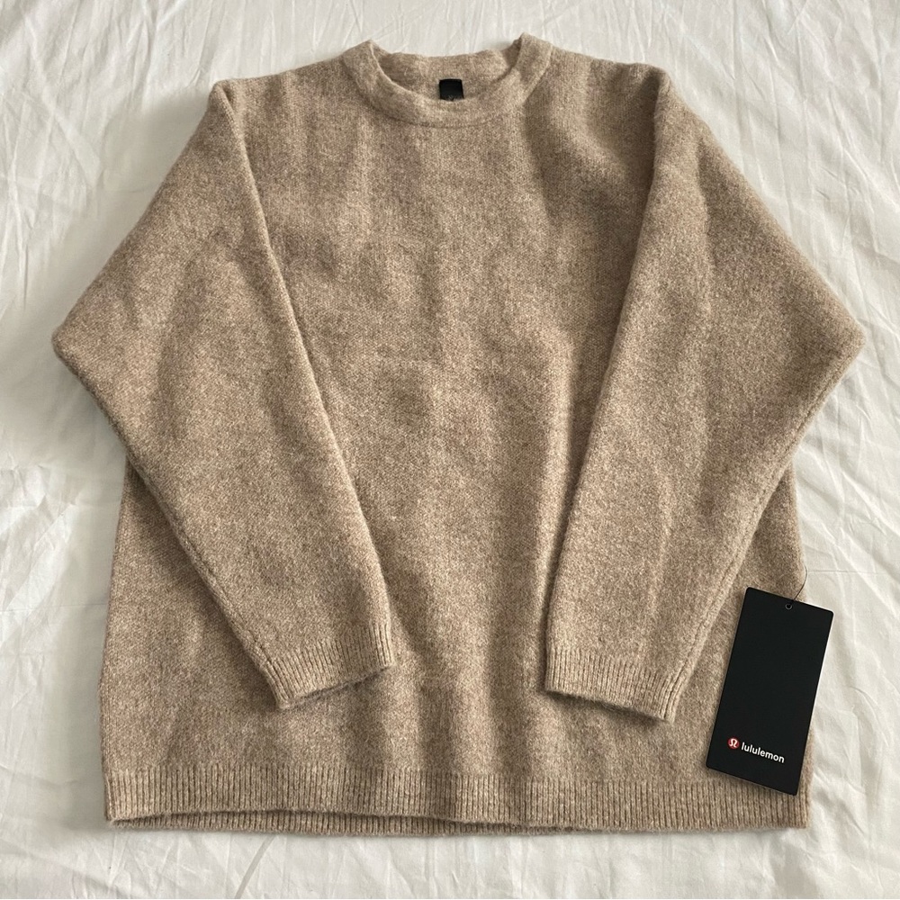 Lululemon Alpaca Wool-Blend Crewneck Sweater White Mens Size XS. No Tags!